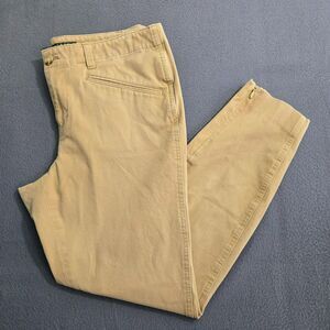 Lauren Ralph Lauren Women 10 Brown Mid Rise Zipper Ankle Flat Front Pants